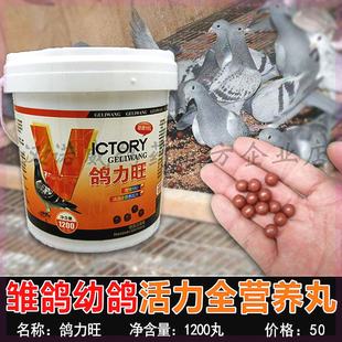 鸽力旺1200粒/汉诺威鸽药赛鸽信鸽育雏专家育雏宝幼鸽丸幼鸽王