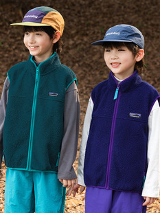 RS家男童马甲25秋冬加厚保暖抗静电双面登山绒马甲中大童保暖外套