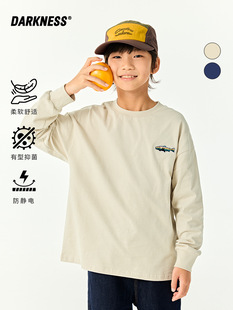 T恤儿童中大童休闲打底衫 RS家25秋季 户外女男童7A抗菌日系长袖
