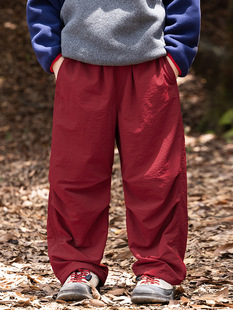 中大童速干防水内里双层保暖户外伞兵裤 子 25秋季 RS家男童休闲裤