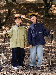 RS家男童外套美式 复古宽松休闲外套洋气中大儿童炸街舞潮酷夹克