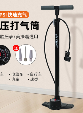 智骑家用高压160psi自行车打气筒电动车摩托车汽车篮球便携充气筒