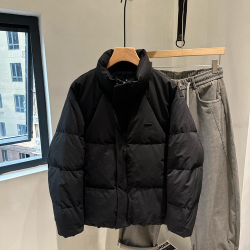 INTROVERT 韩版简约立领羽绒服男90白鸭绒冬季加厚保暖面包服外套