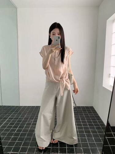 OF Self 2026夏季新款简约百搭圆领亚麻短袖