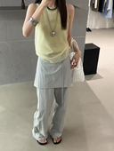 YOU 韩版 正版 FOR 2025夏季 新款 速干百搭显瘦裙帘休闲裤