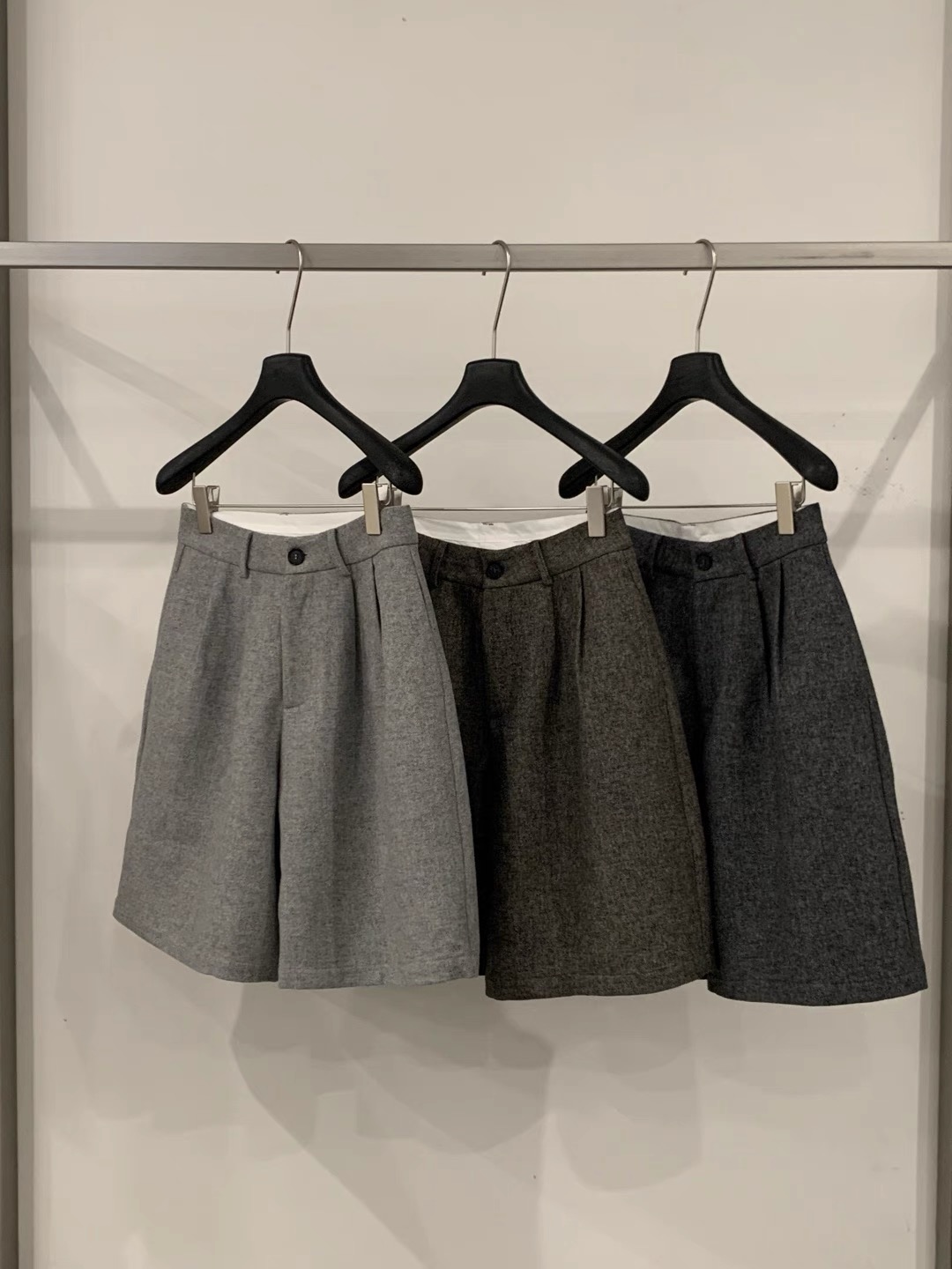 Low Flat正品2025冬季新品杂色羊毛中裤