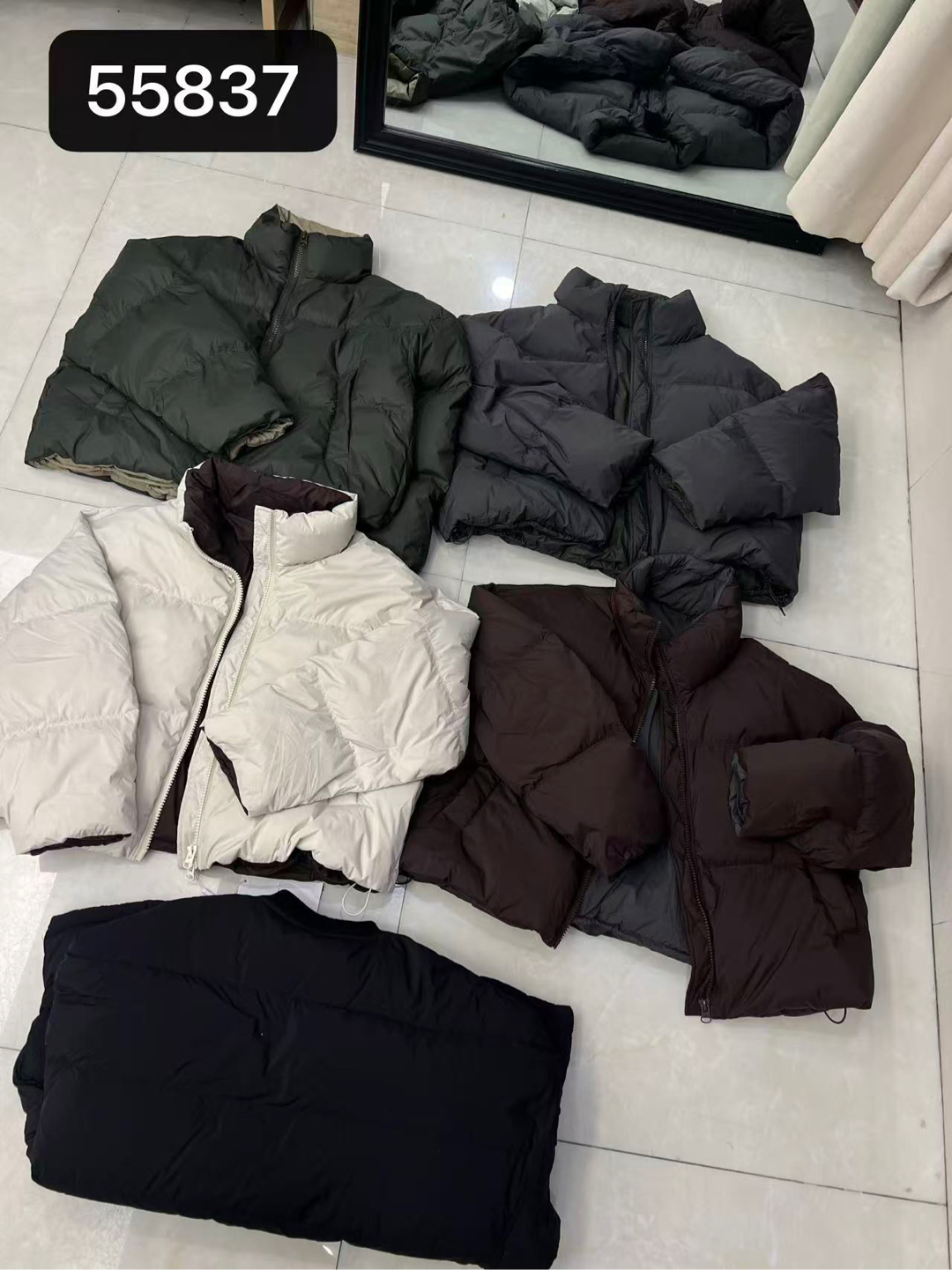 TY 2025 冬季新款韩系简约百搭立领短款羽绒服 55837