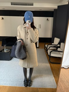 Verso 2025秋冬新款韩系简约百搭翻领羊毛大衣外套