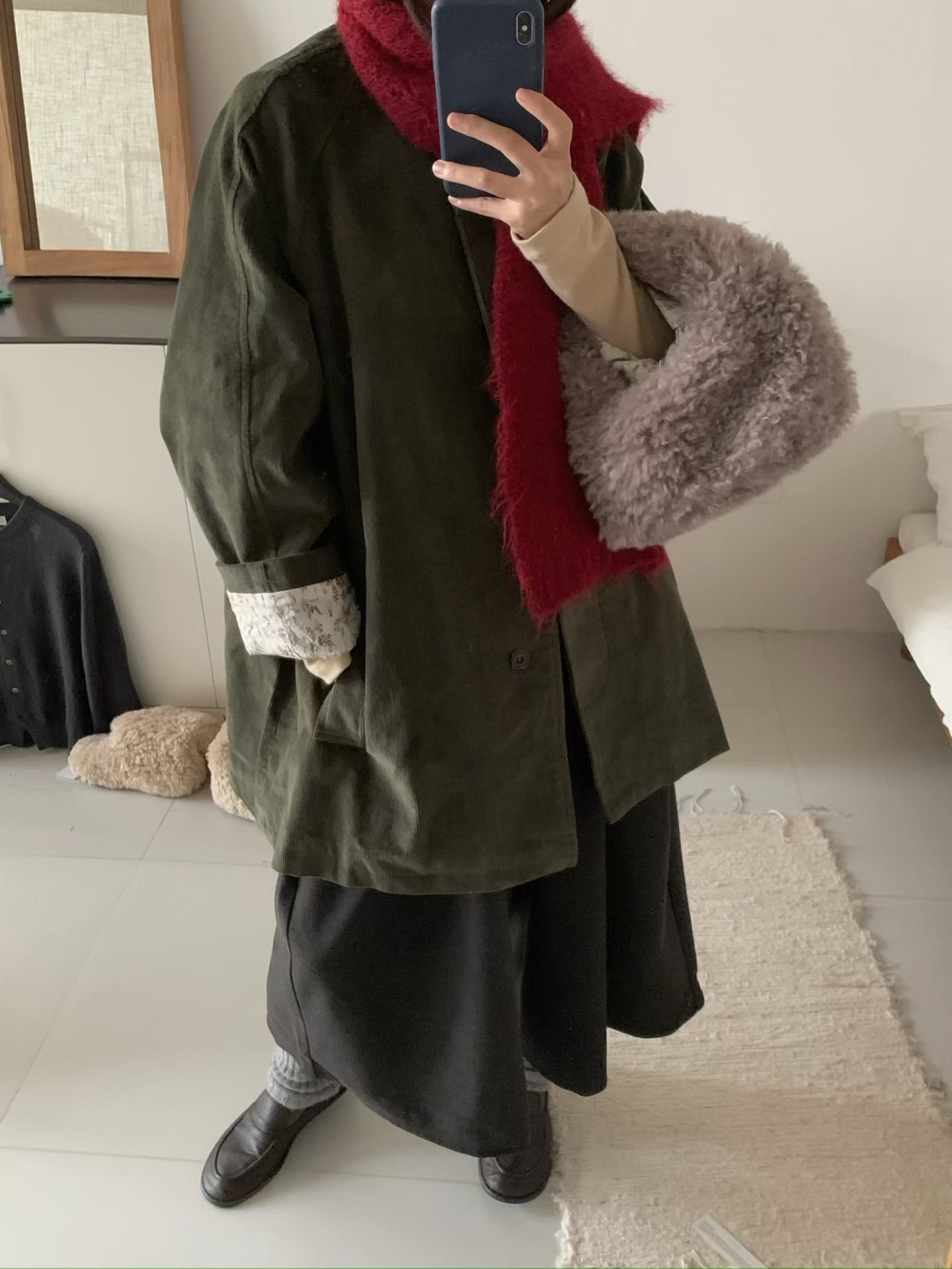 montague 2025冬季新款简约百搭立领复古灯芯绒风衣外套,女装/女士精品,毛呢外套,淘宝优惠券,粉丝福利购,淘宝优惠卷