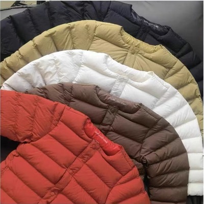 正品牌儿童轻薄羽绒服日系内胆圆领男童女童春秋冬短款保暖休闲内