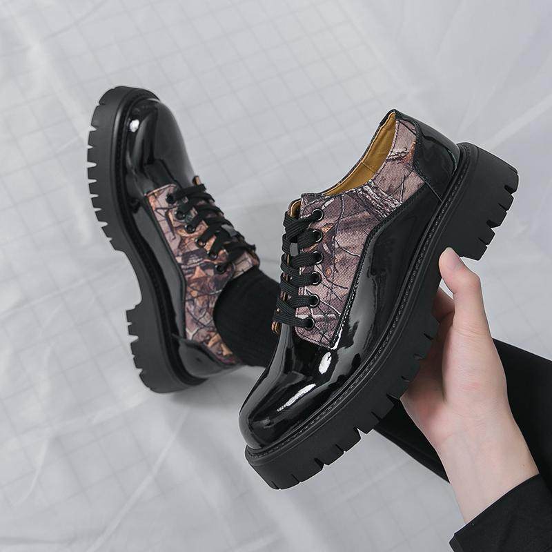 意尔康新款大码46男士皮鞋厚底漆皮亮面潮流德比鞋商务休闲短鞋,流行男鞋,休闲皮鞋,淘宝优惠券,粉丝福利购,淘宝优惠卷