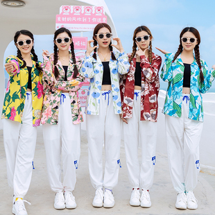 海南岛沙滩碎花衬衫美式复古宽松休闲海边度假衬衣百搭夏威夷短袖