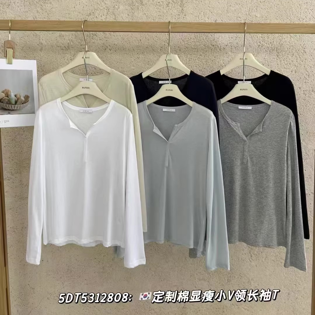 闰熙水洗棉宽松休闲上衣2808