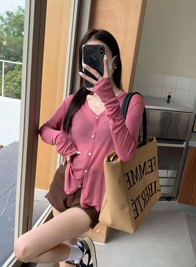 runxi闰熙54094防晒开衫女薄款春夏搭配吊带连衣裙子外搭罩衫上衣