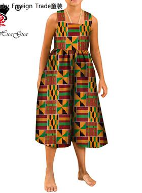 African printed girls fashionable overalls jumpsuit