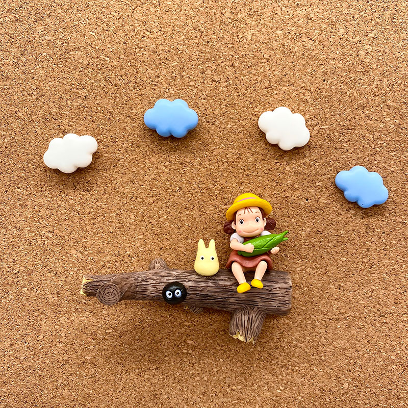 创意可爱组合图钉宫崎骏情景云朵钉子照片墙毛毡板软木留言板按钉