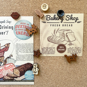 8个复古木质图钉纽扣猫咪小熊软木板毛毡板装 饰按钉照片墙钉子