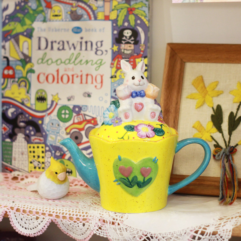 铛哩铛vintage|可爱花朵兔子陶瓷收纳罐子糖果盒礼物