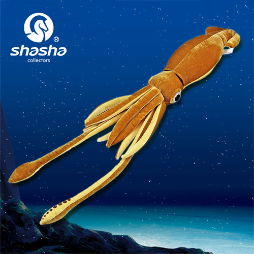 shasha 乌贼公仔 仿真大王乌贼毛绒玩具 仿真海洋动物 鱿鱼玩具