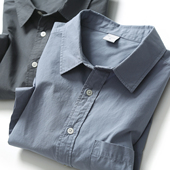 出口外贸原单尾货男士 男款 夏季 衬衫 衬衣 纯棉水洗休闲短袖 高支棉