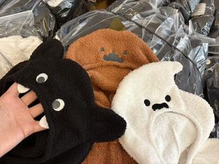 现货日单万圣斗篷卫衣羊羔毛造型衣卫衣连帽