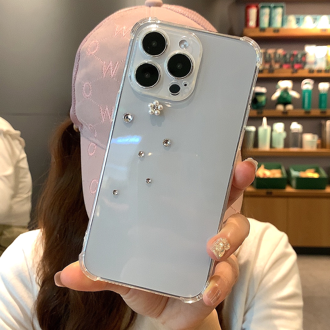 苹果iPhone14ProMAX手机壳珍珠花