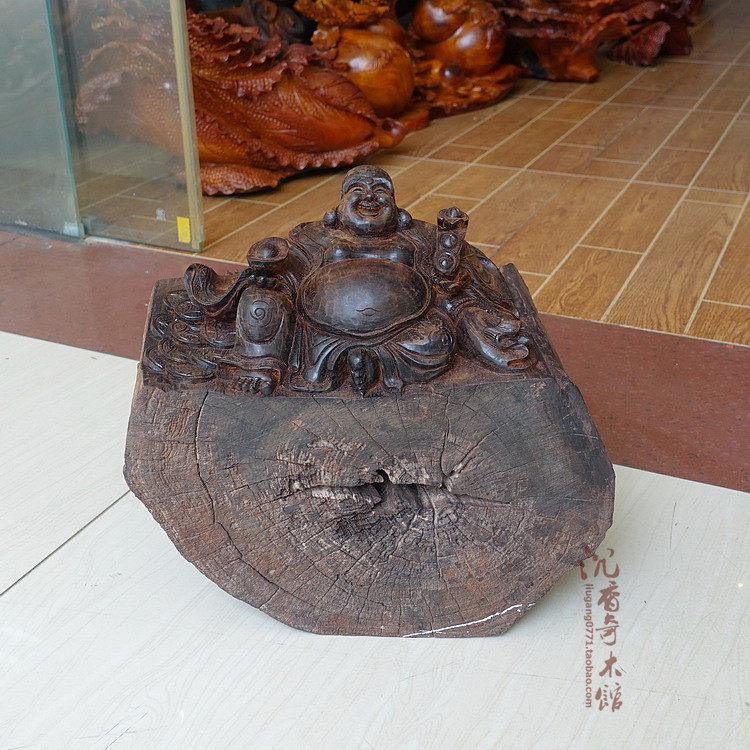 老挝大红酸枝交趾黄檀弥勒佛木雕红木笑纳八方财大肚笑佛风水摆件