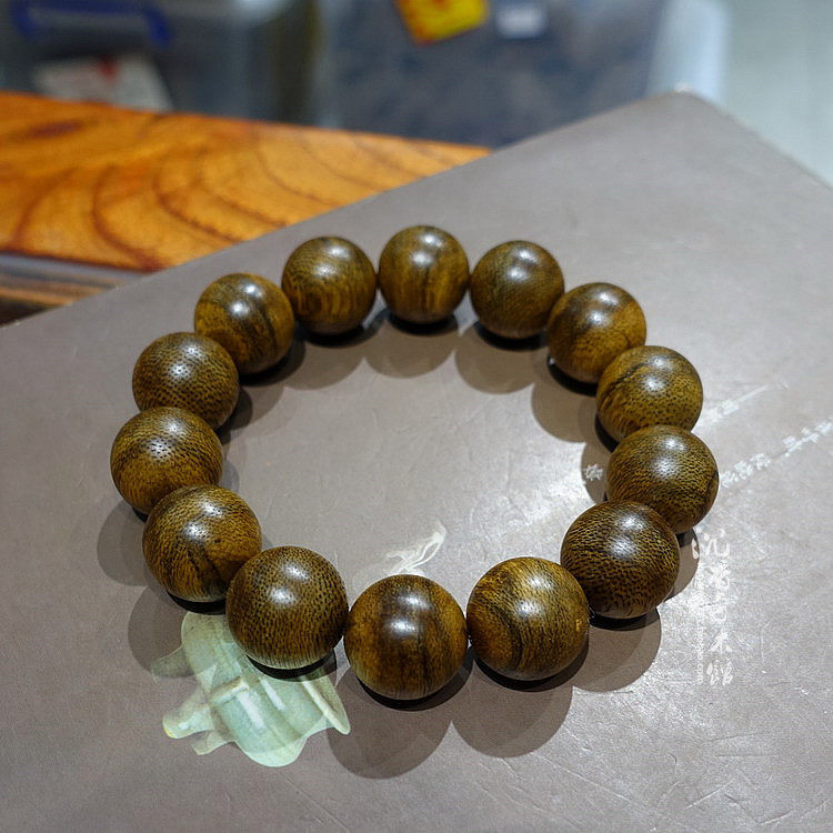 越南惠安天然水沉老料佛珠16mm12mm18mm沉香木手串花蜜甜香味保真