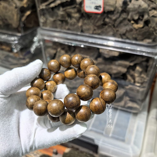 芽庄老料沉香手串16mm佛珠手串