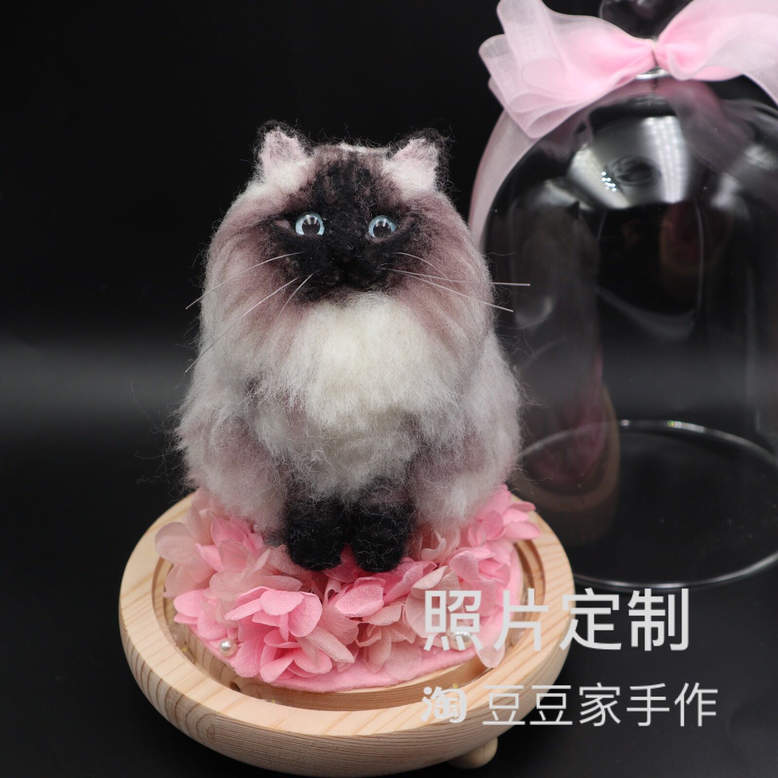 羊毛毡抖音手工照片定制长毛猫