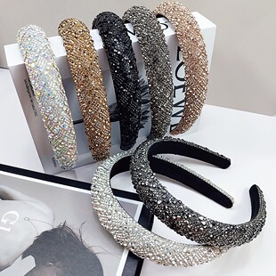 韩国高档高品质满钻发箍漂亮高级感海绵发箍发卡女轻奢风发饰