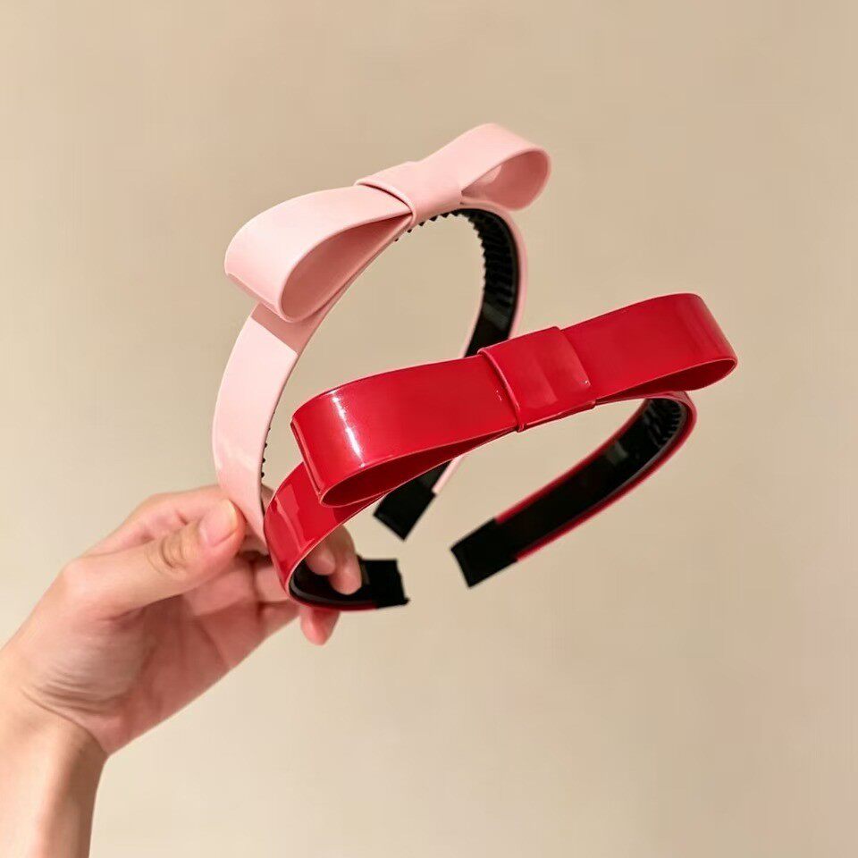 韩系温柔PU皮结发箍女高颅顶头箍