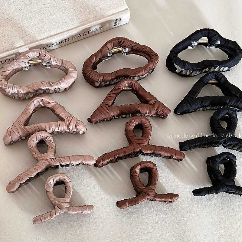 韩版缠绕布艺发夹大号后脑勺夹子