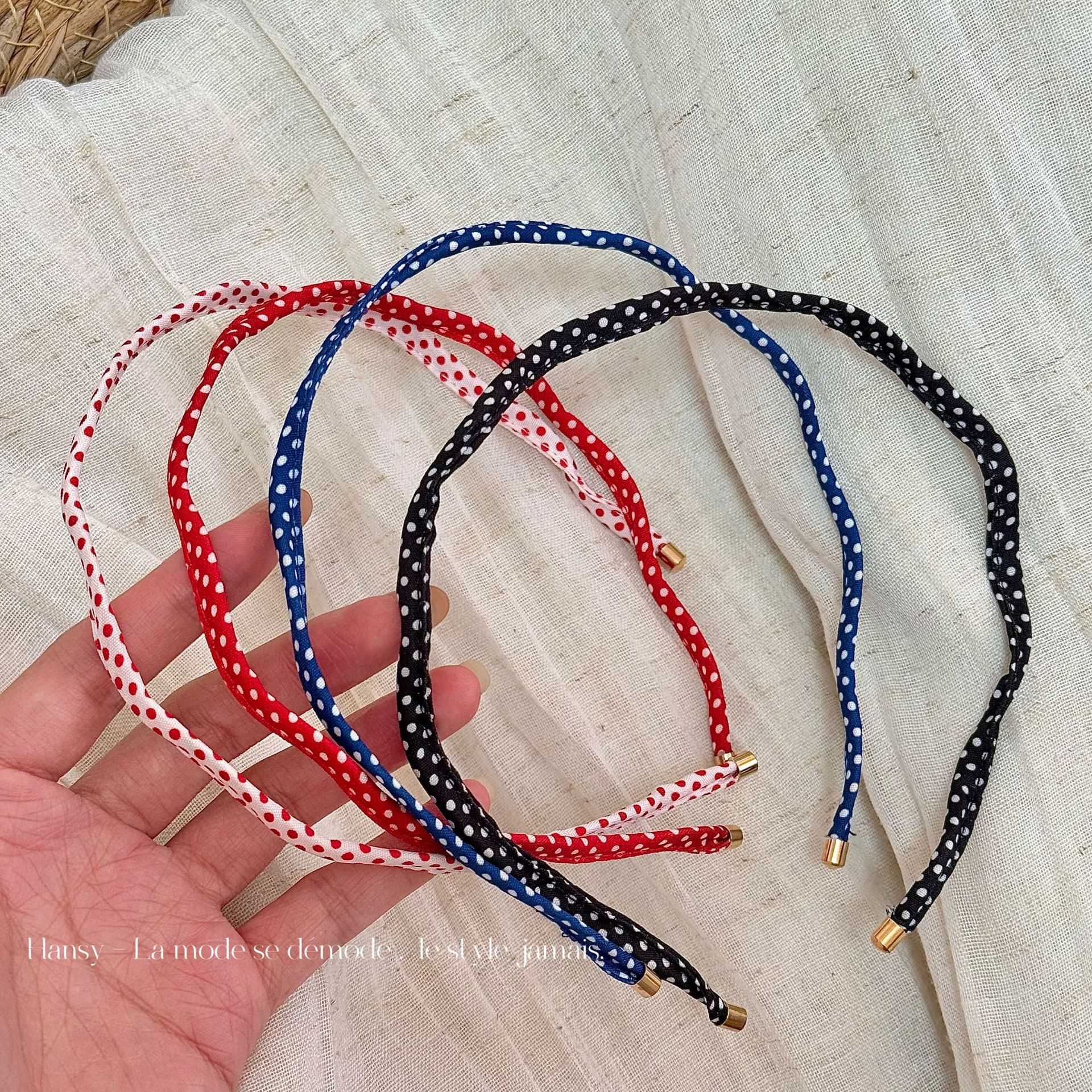 细边波浪点点发箍高级感洗脸发卡