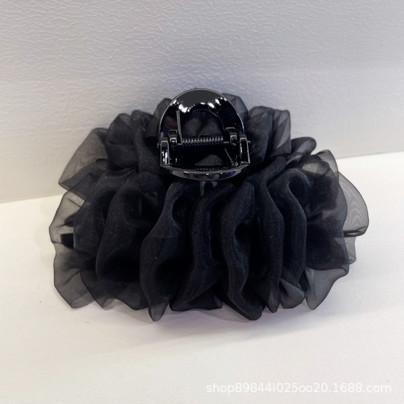 2025新款头饰绢纱云朵泡泡抓夹