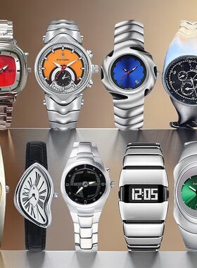 千禧年y2k异形原创中古手表系列复古小众ins高级感防水双显石英表