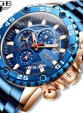 LIGE2025年新款防水时尚经典奢华休闲爆款商务石英手表简约高级感
