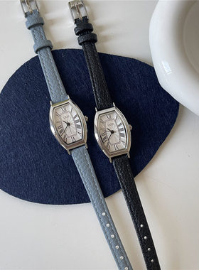 歌迪GEDI韩风小众简约高级酒桶皮带手表女学生通勤百搭气质女士表