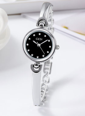 歌迪ins风简约设计小巧精致圆表盘手镯表时尚韩版百搭石英女手表