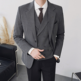 主推男士英伦风西服西装单排双扣平驳领绿A407-XZ300-P145，男装西服套装，电商A407