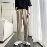 ins轻熟风新款男士锥形萝卜裤男士休闲纯色西裤绿K298-P75控108，男装西裤，电商A407