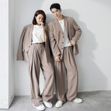 ins轻熟男情侣宽松西服女西装黑XZ268-P230单西控198-两件套控298，男装西服套装，电商A407