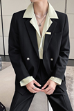 ins轻熟风新款男士微宽松纯色西服上衣男西装黑XZ298-P155控198，男装西服套装，电商A407