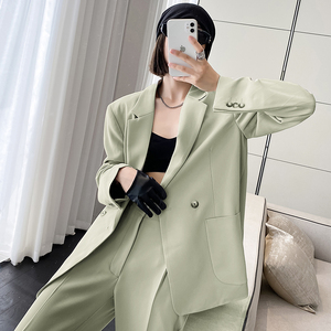 ins轻熟风新款情侣西服男女休闲微宽松垂感西装XZ299-P155控198，男装西服套装，电商A407