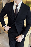 男士结婚礼服单排扣枪驳领西服修身新郎伴郎服A407/XZ337黑/P125，男装西服，电商A407