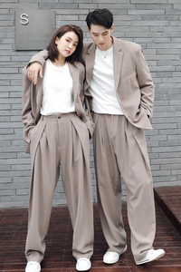 ins轻熟男情侣宽松西服女西装黑XZ268-P230单西控198-两件套控298图片