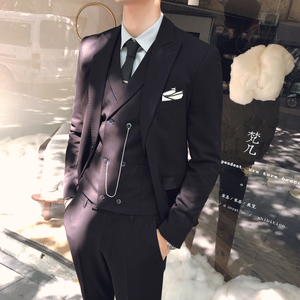 2025秋冬新款英伦风网红男士单排扣西服外套西装A407-XZ233-P165