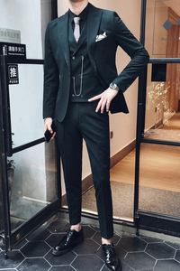 2025秋冬新款英伦风网红男士单排扣 西服外套西装A407-XZ233-P165图片