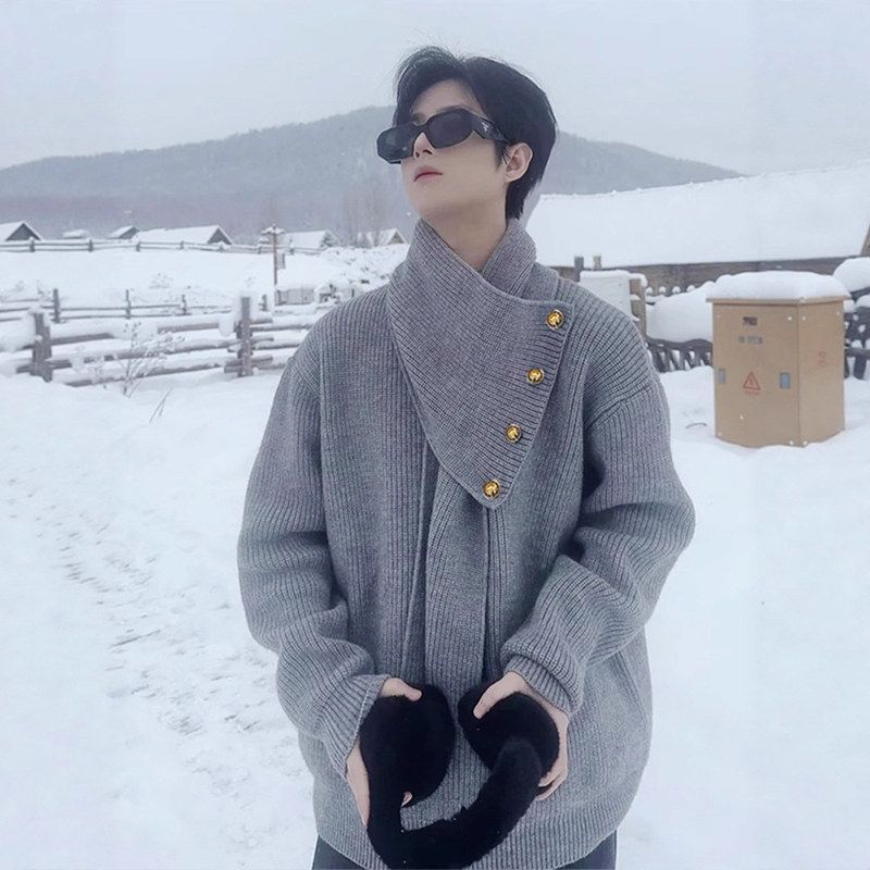 领设计感慵懒新中式半冬季高领