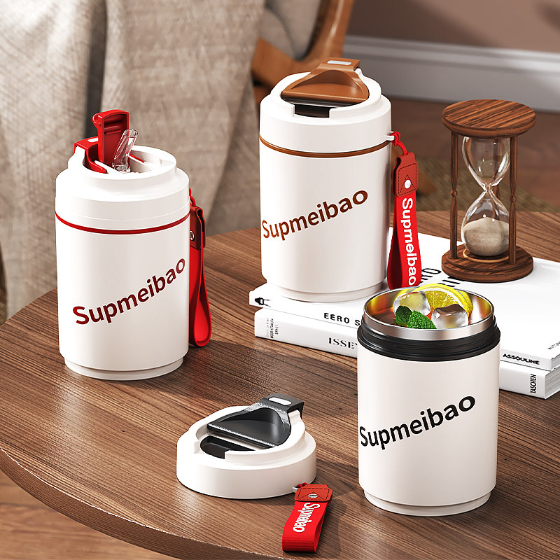 高颜值便携咖啡杯随行保温杯不锈钢杯子办公室男士女生款吸管水杯,餐饮具,保冷/保温杯,淘宝优惠券,粉丝福利购,淘宝优惠卷